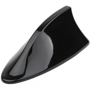 Antenna, Shark Fin Antenna Roof Aerial Base AM FM Radio Signal - Black